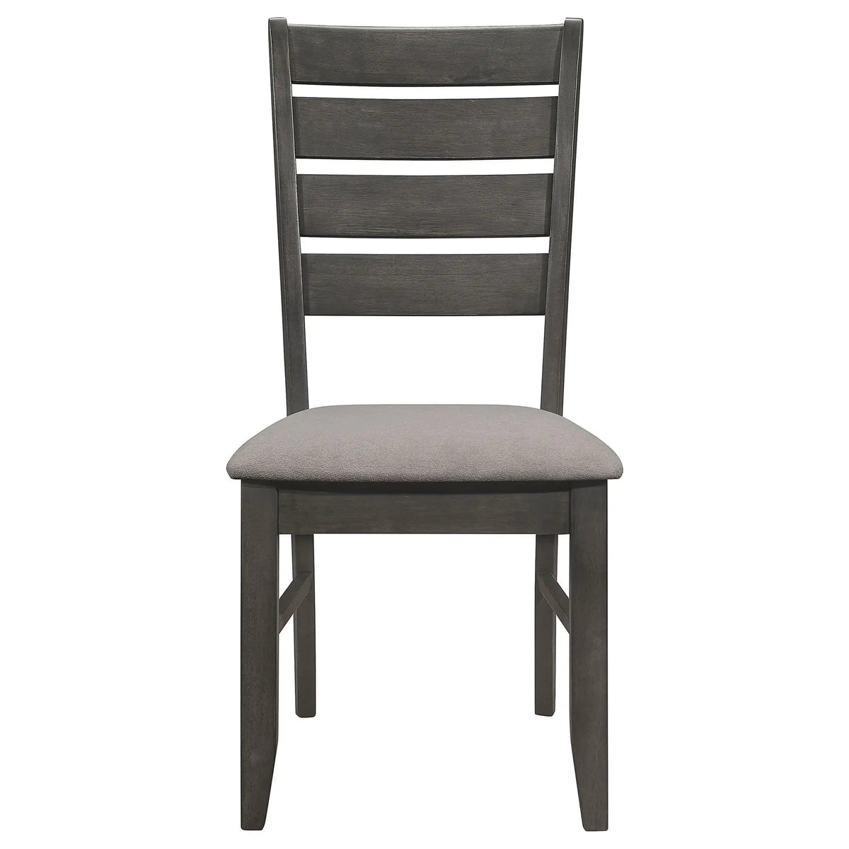 Dalila Wood Dining Side Chair Dark Grey (Set of 2) | 19.25 x 22.25 x 40.25 in | Rubberwood | Dining Room
