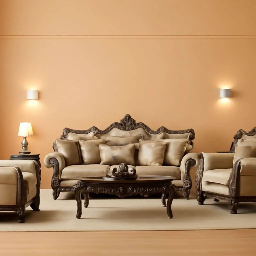 4 Piece Traditional Living Room Set With 91In Sofa Loveseat Chair Coffee Table from PriceLows™