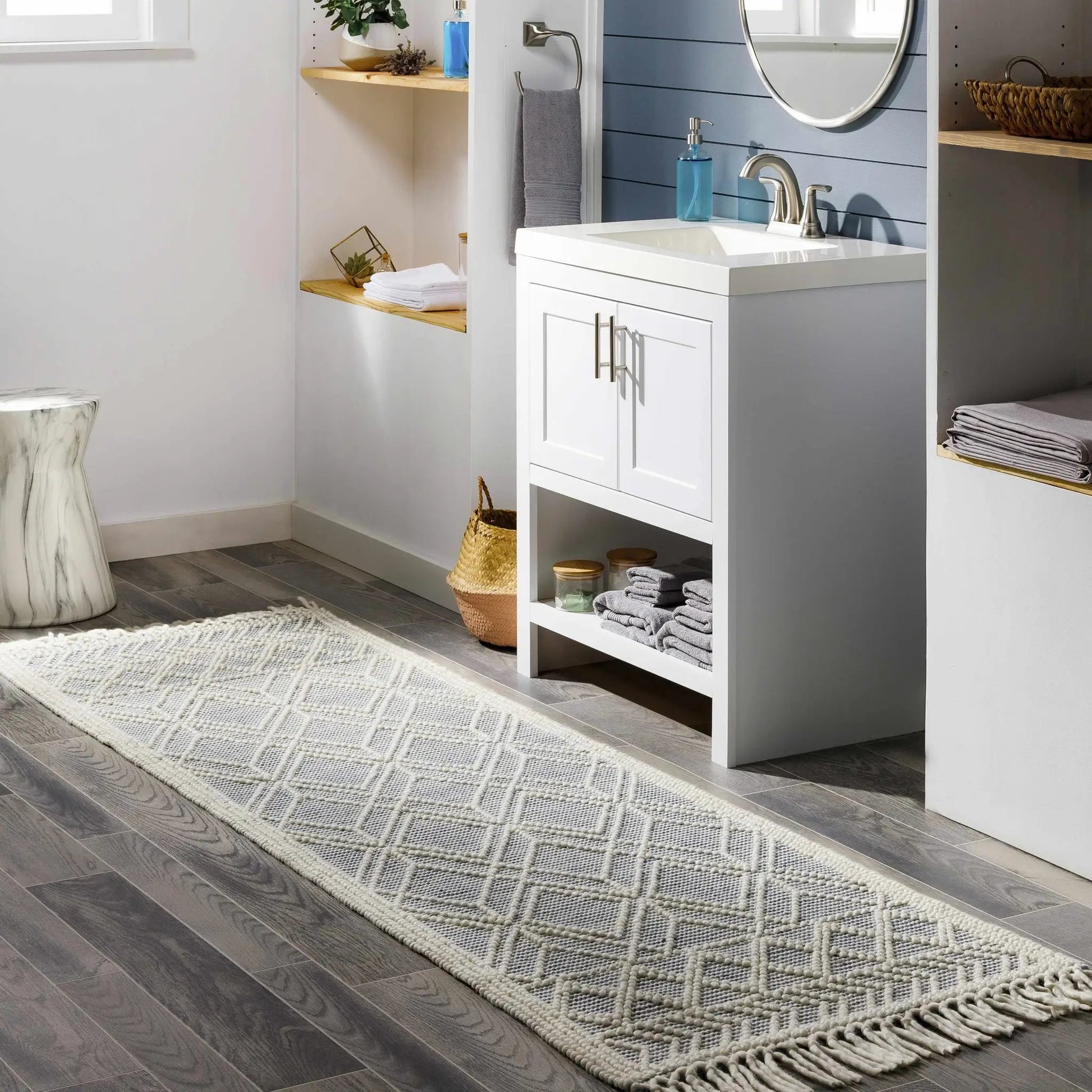 Ramsbury Ivory & Blue Area Rug from PriceLows™