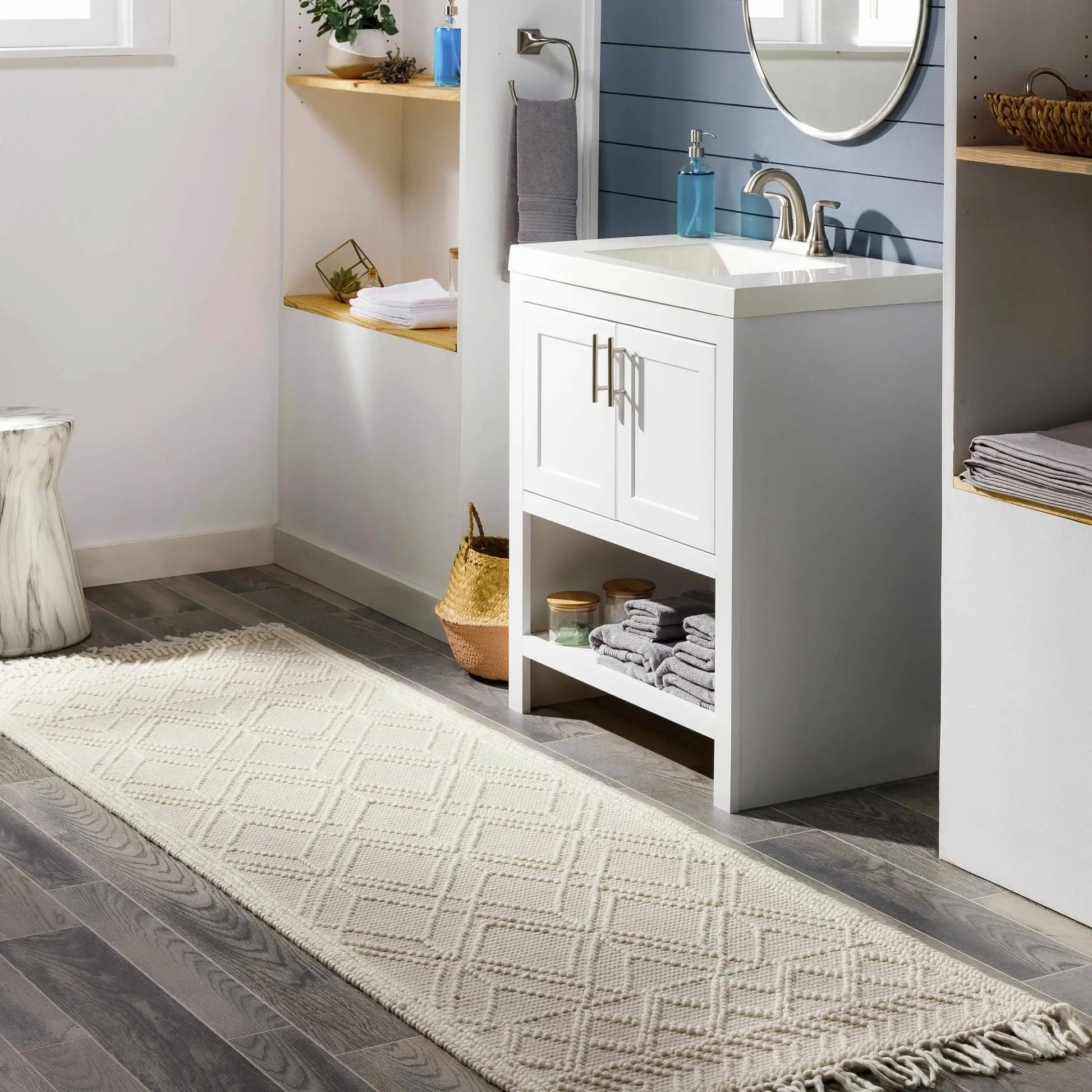 Ramsbury Beige Area Rug from PriceLows™