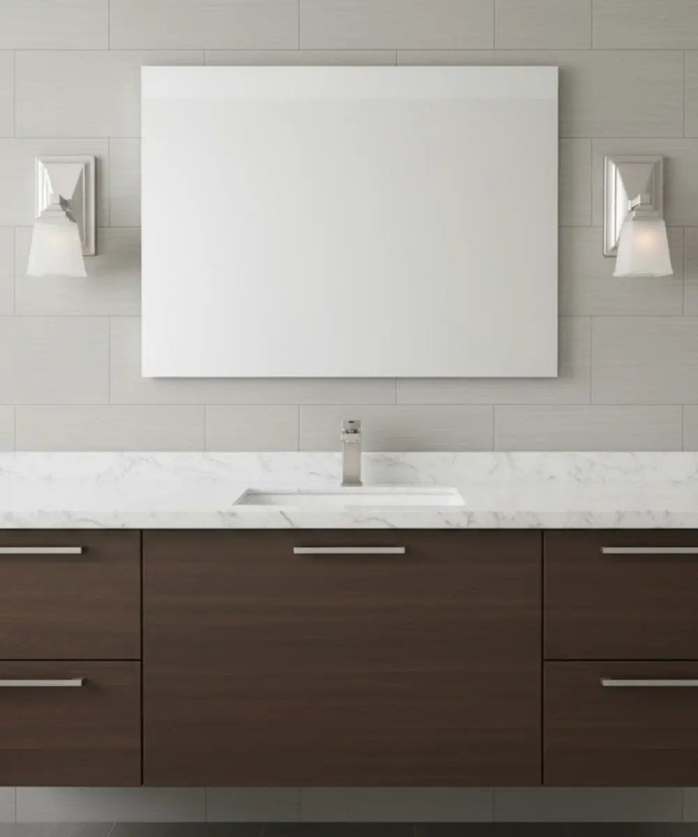 Bath Vanity Light | 1 Light LED | Square | 5 Inch | Brushed Nickel