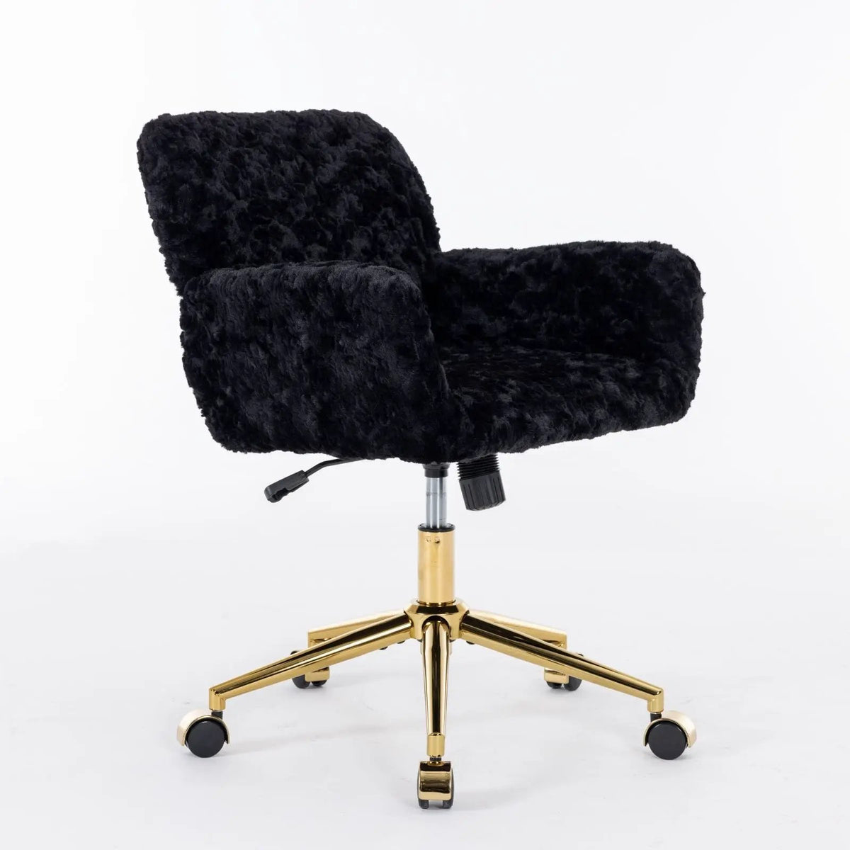 Office Chair | Adjustable Height | Reclining Faux Fur Seat | Large