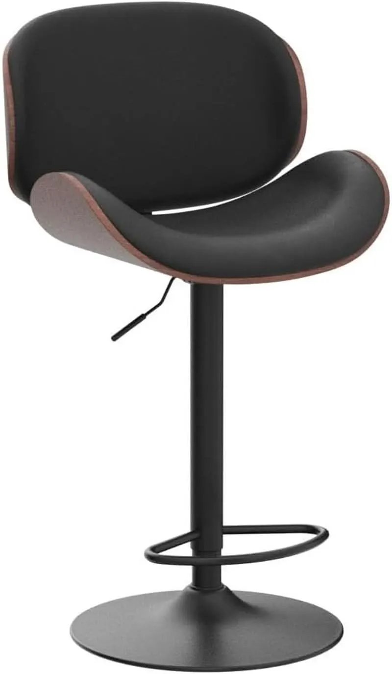 Set Of 2 Adjustable Swivel Bar Stools For Kitchen Island Black from PriceLows™