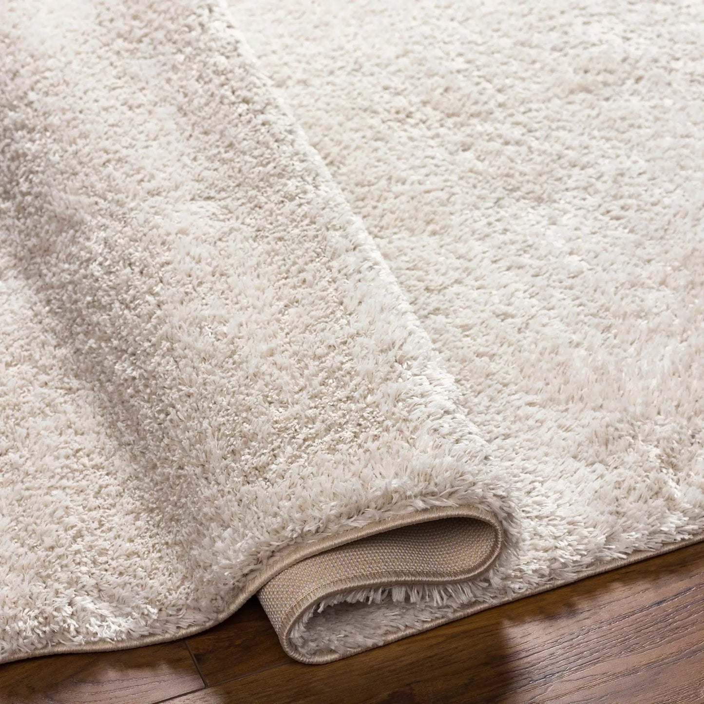 Heavenly Solid Beige Plush Rug from PriceLows™