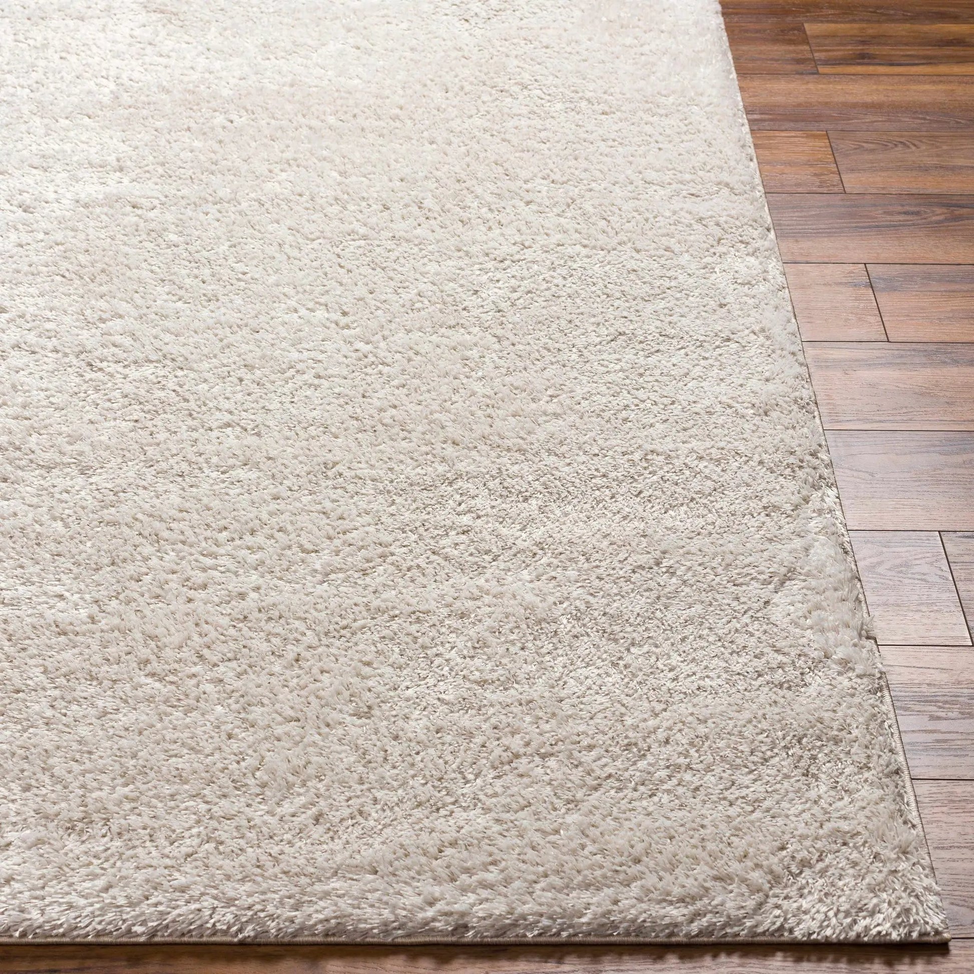 Heavenly Solid Beige Plush Rug from PriceLows™