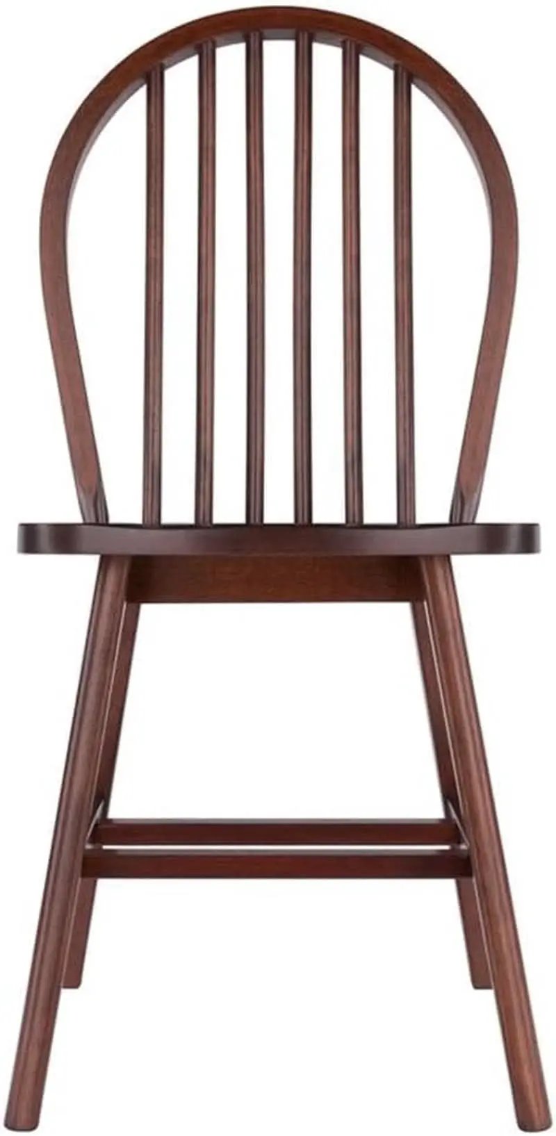 Windsor 2 Piece Solid Wood Dining Chair Set Walnut Finish from PriceLows™