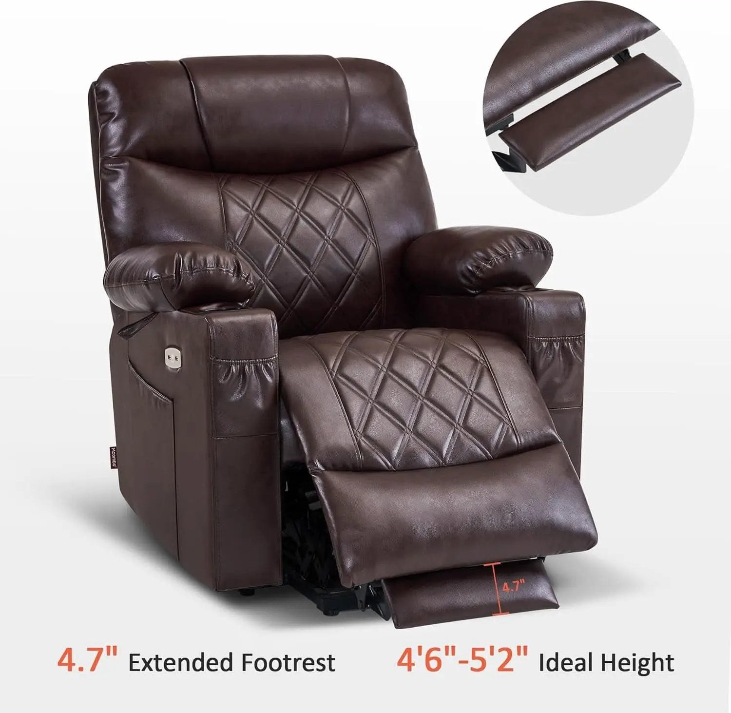Small Size Power Lift Recliner Chair With Massage Dual Heating from PriceLows™