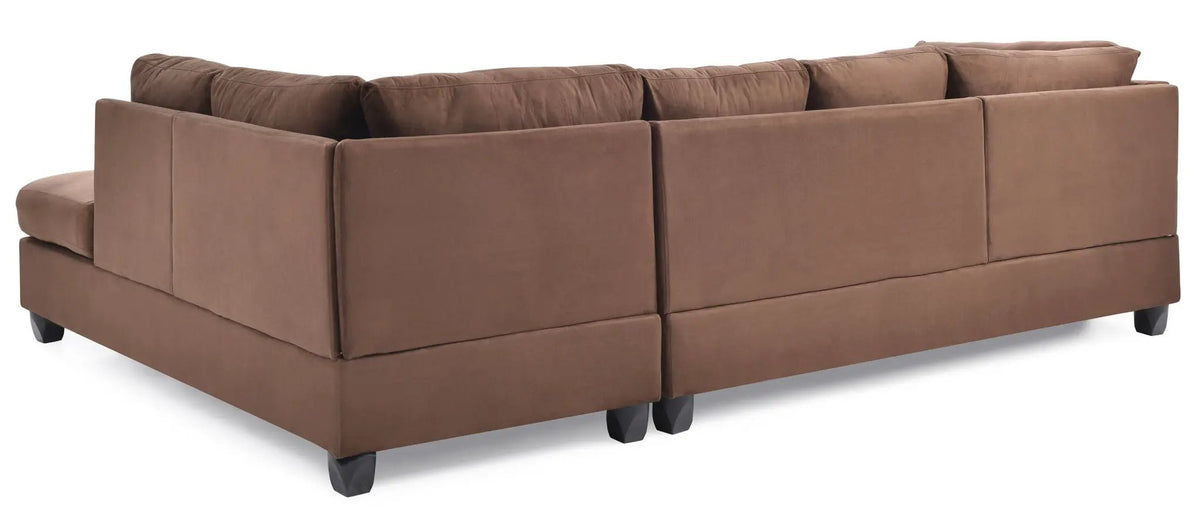 Malone Comfort Sectional | Pocketed Coil And Foam Seating | Removable Backs | 111 Inch Length
