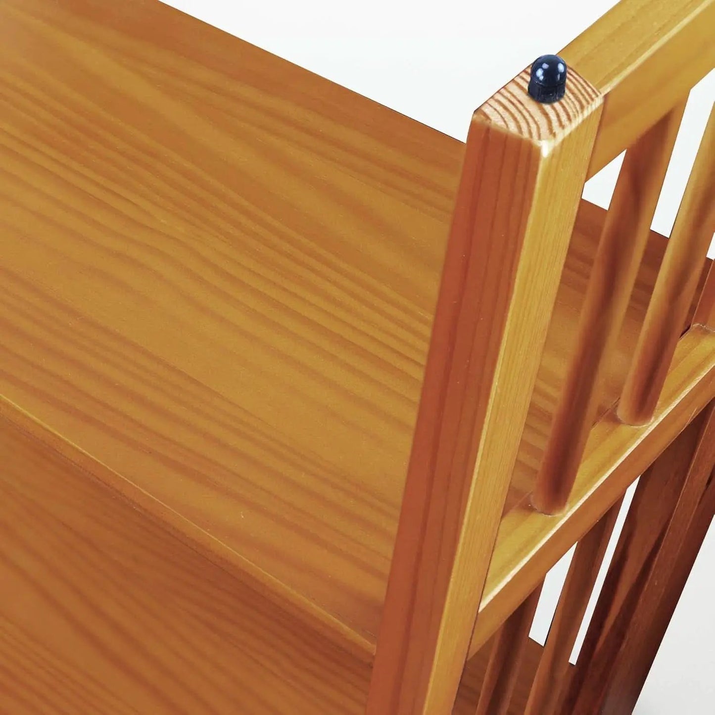 3-Shelf Folding Stackable Bookcase 27.5 Inch Wide Honey Oak from PriceLows™