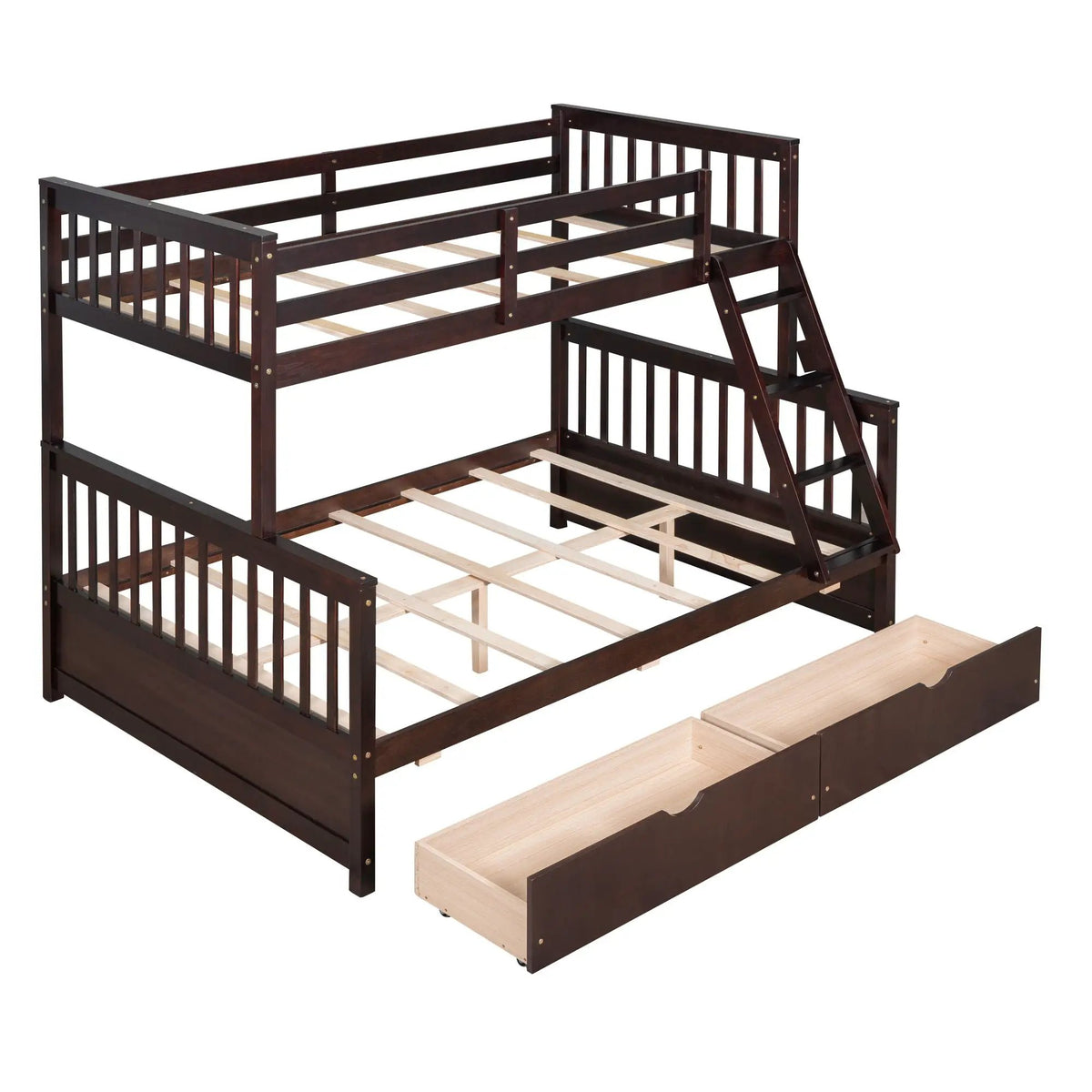 Bunk Bed With Ladders | 2 Storage Drawers | Space-Saving Design | Sleepover Ready