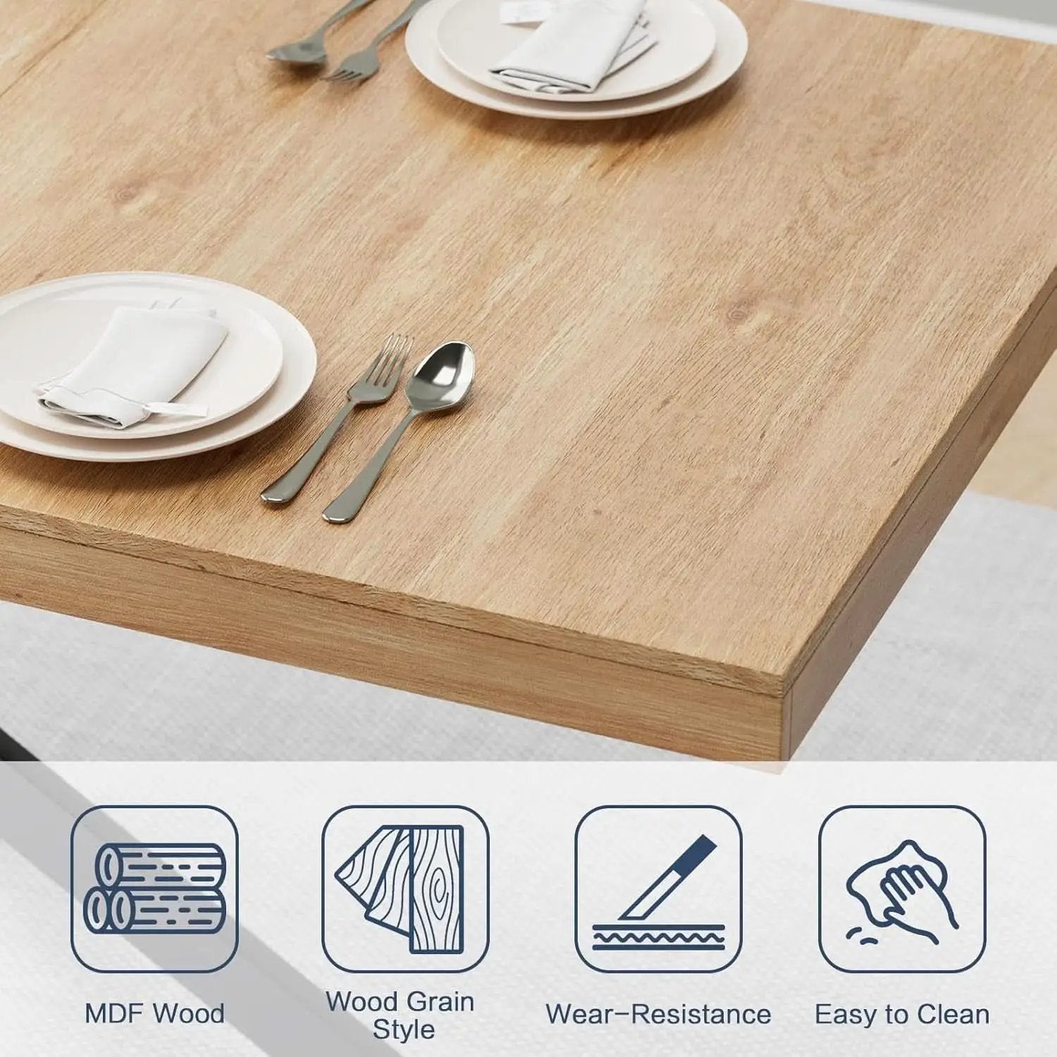 Extendable Wood Dining Table 55 To 70 With Removable Leaves from PriceLows™