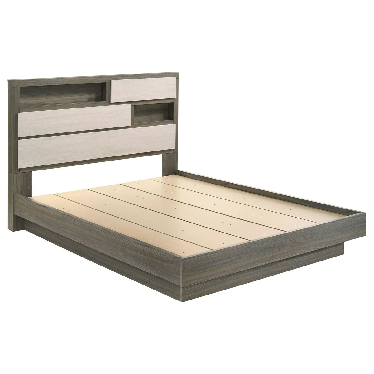 Fenwick 5-piece Queen Bedroom Set Grey | 5-Piece Set | Metal & Veneer | Oak