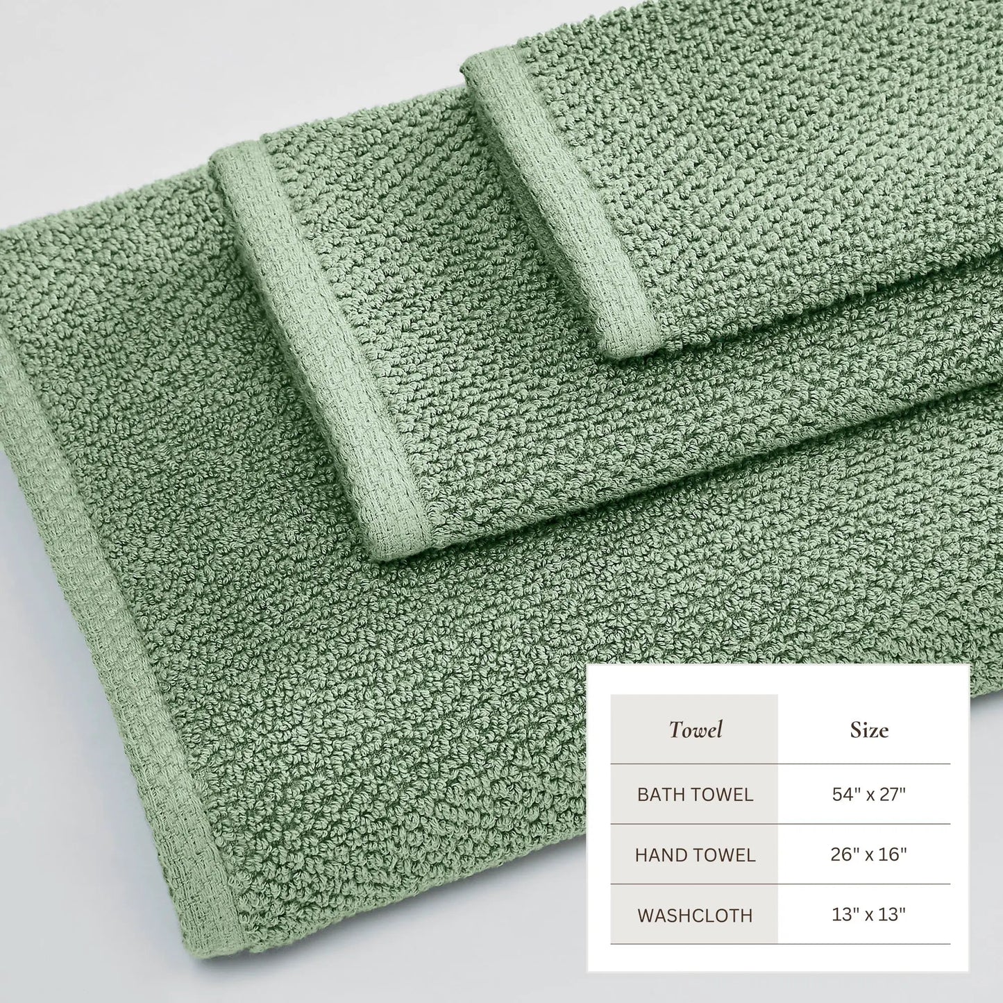 Cotton Textured Bath Towel Set - Acacia Collection from PriceLows™