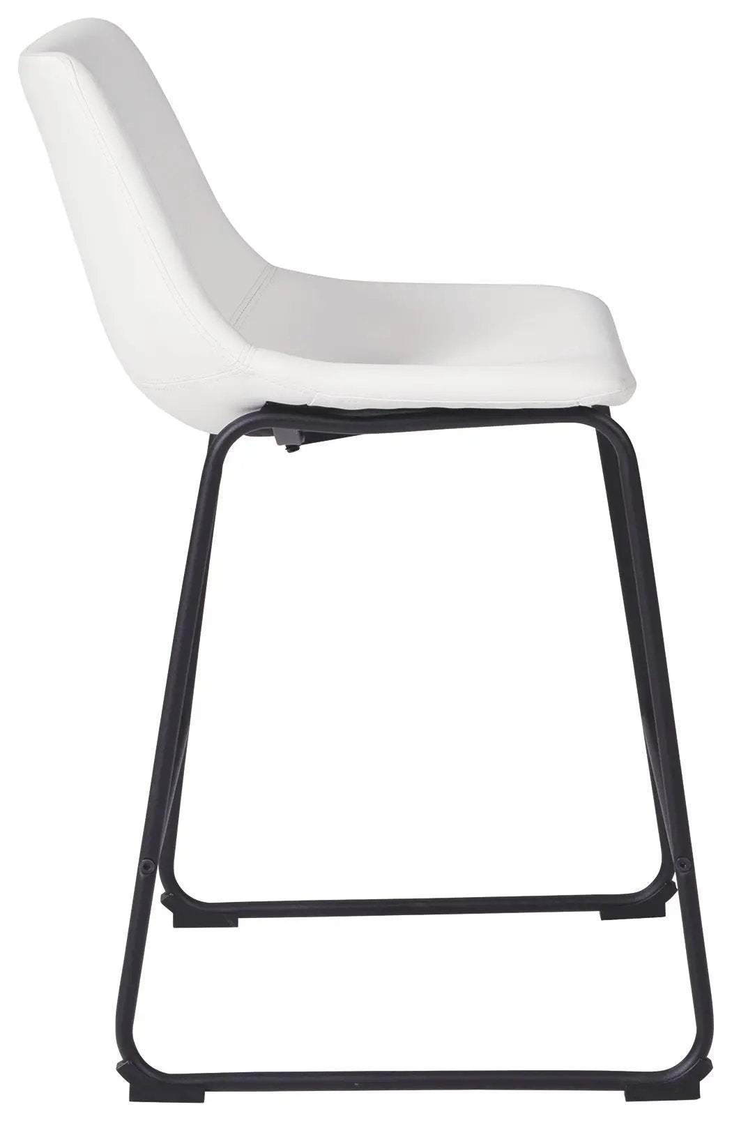 Centiar Upholstered Barstool | Set Of 2 | Contoured Bucket Seat | Tubular Metal Base
