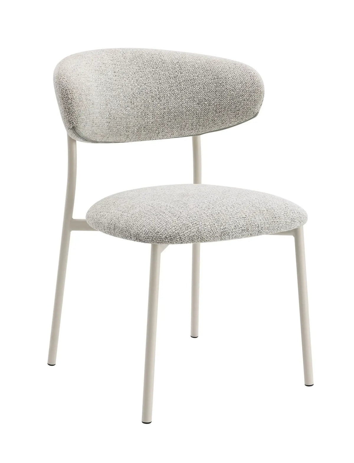 Kalam Fabric Side Chairs | Set Of 2 | Gray | Padded Foam Seat And Back