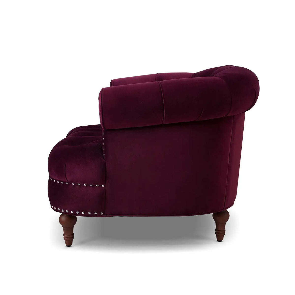 La Rosa Accent Chair | Victorian Tufted Style | Woven Fabric Upholstery | Durable Construction