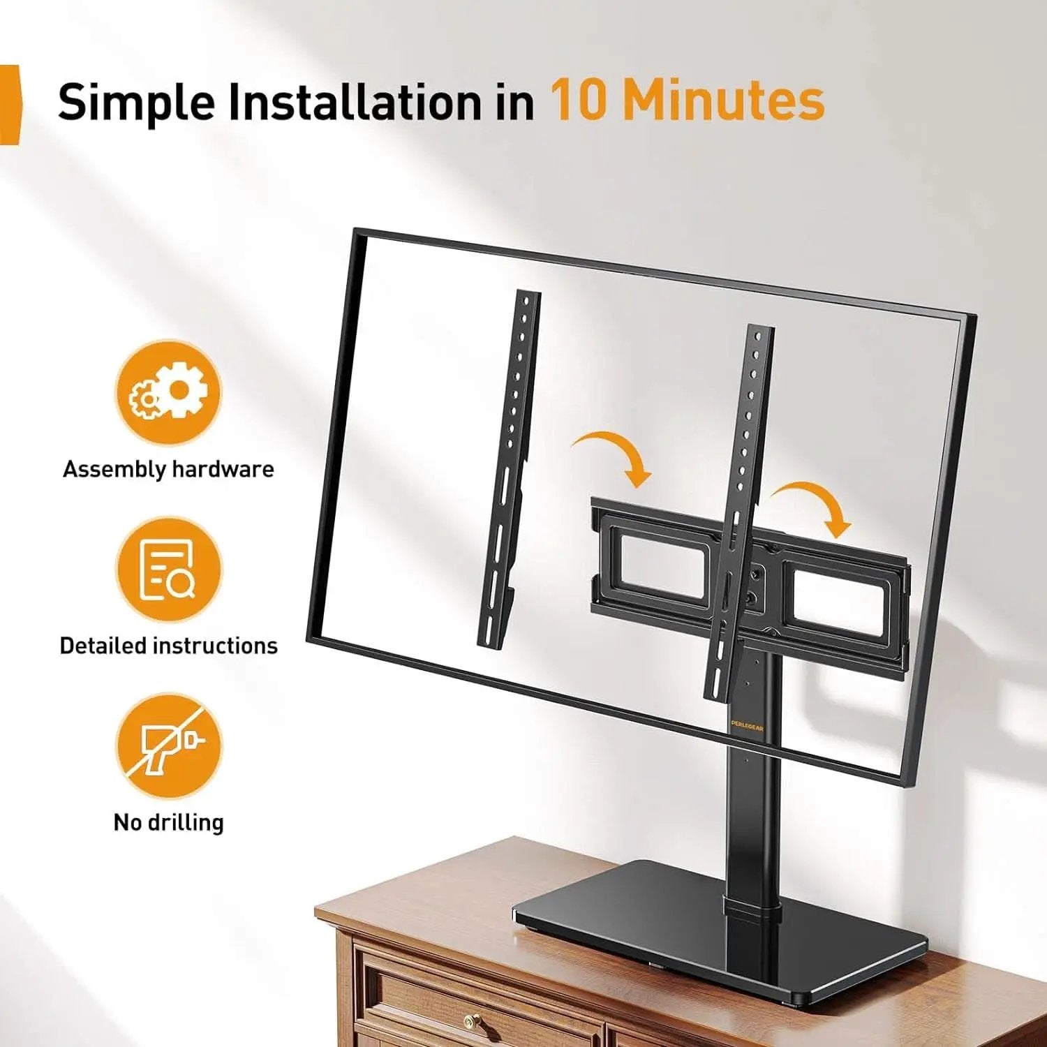 Tabletop TV Stand 23 to 60 Inches Height Adjustable from PriceLows™