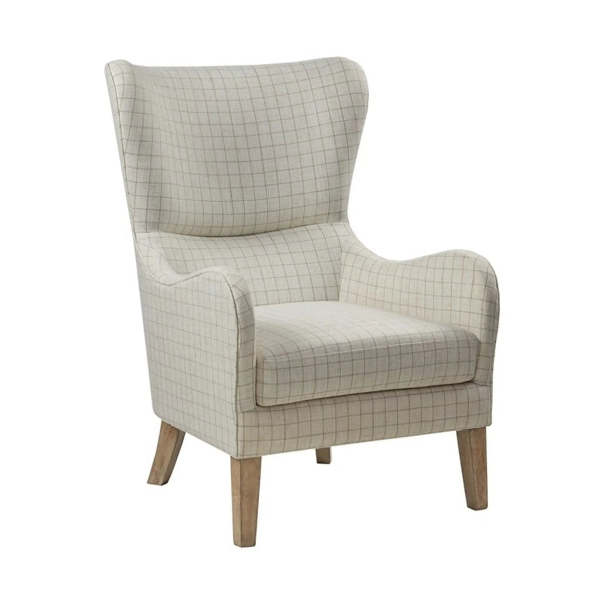 Arianna Swoop Wing Chair | Traditional Wing Back | Round Arms | High-Density Foam