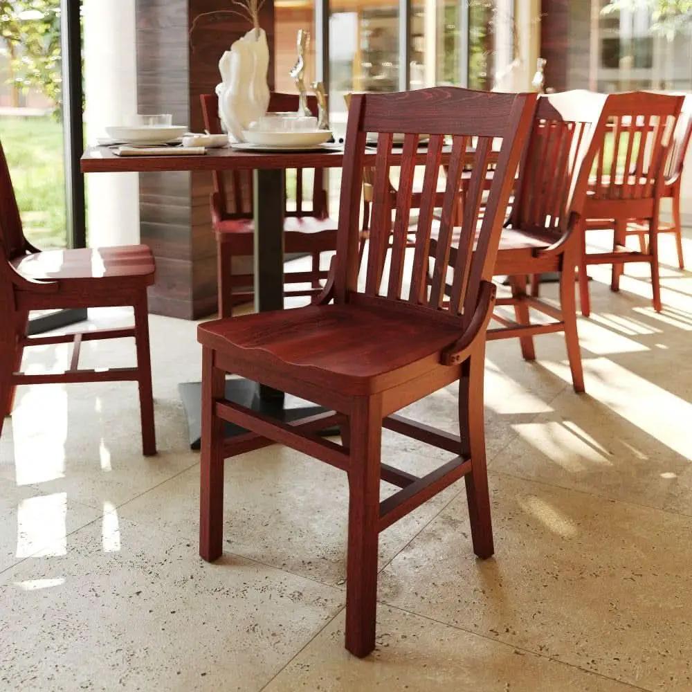 Hercules Mahogany Schoolhouse Dining Chair For Restaurants from PriceLows™