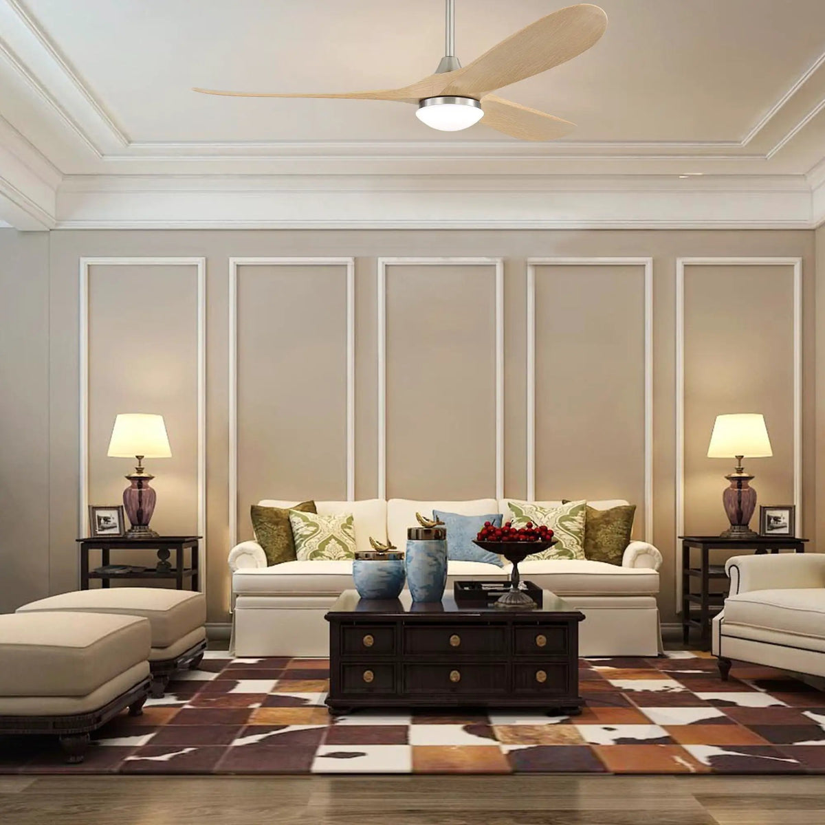 Smart Ceiling Fan | 60 Inch Span | Alexa Voice Control | Reversible DC Motor