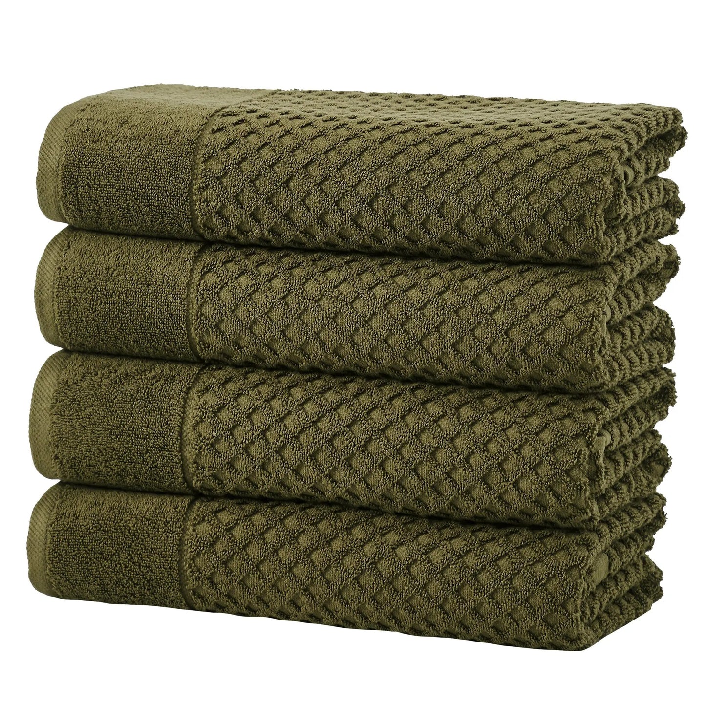 Cotton Diamond Waffle Weave Bath Towel Set - Grayson Collection from PriceLows™