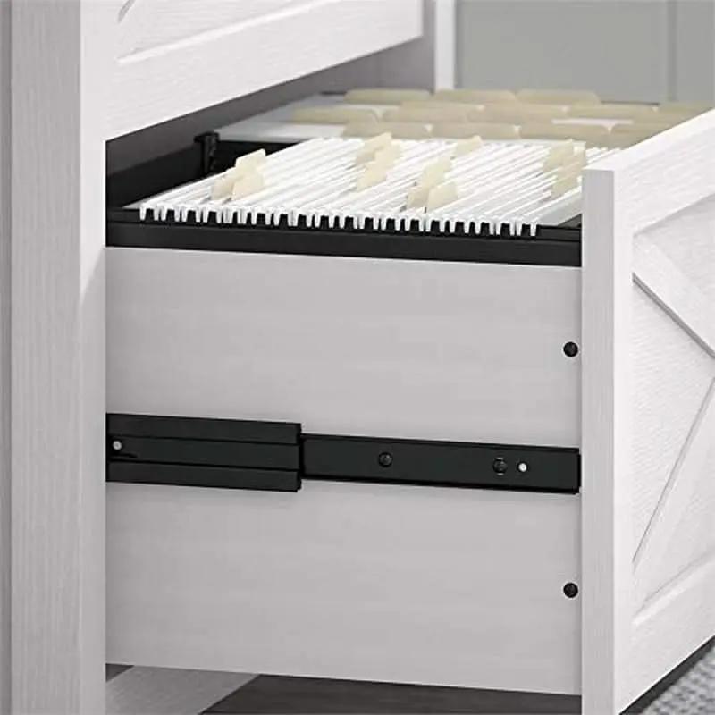 Key West 54W Computer Desk With Keyboard Tray And 2 Drawer File Cabinet from PriceLows™
