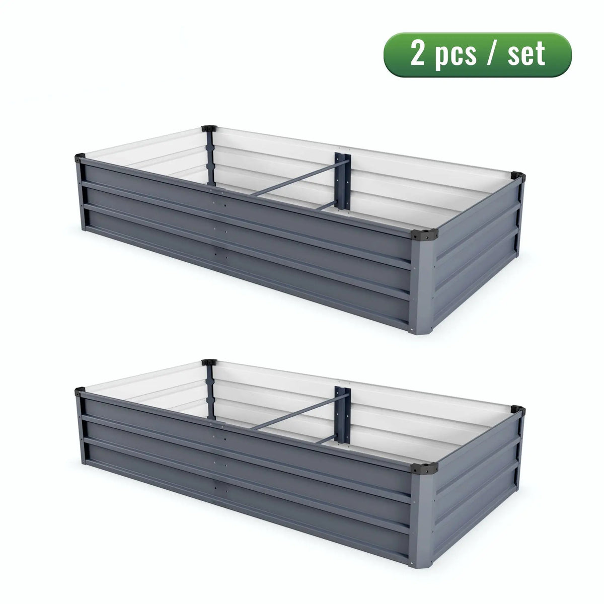 Raised Garden Bed | Coated Steel | Reinforced Frame | Large Outdoor