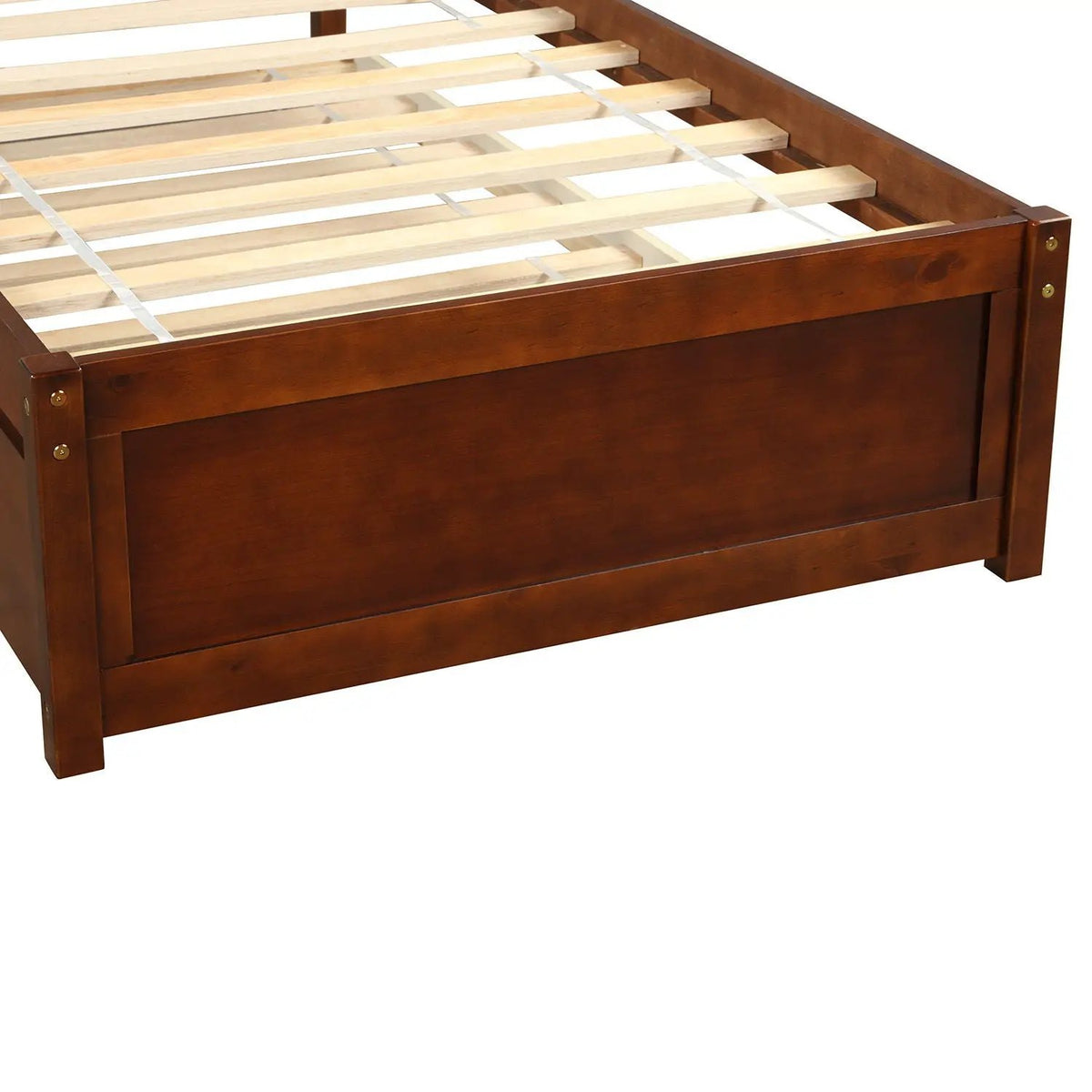 Wood Platform Bed Frame | Trundle Included | Minimalist Stylish Design | 37.5 Inch Height