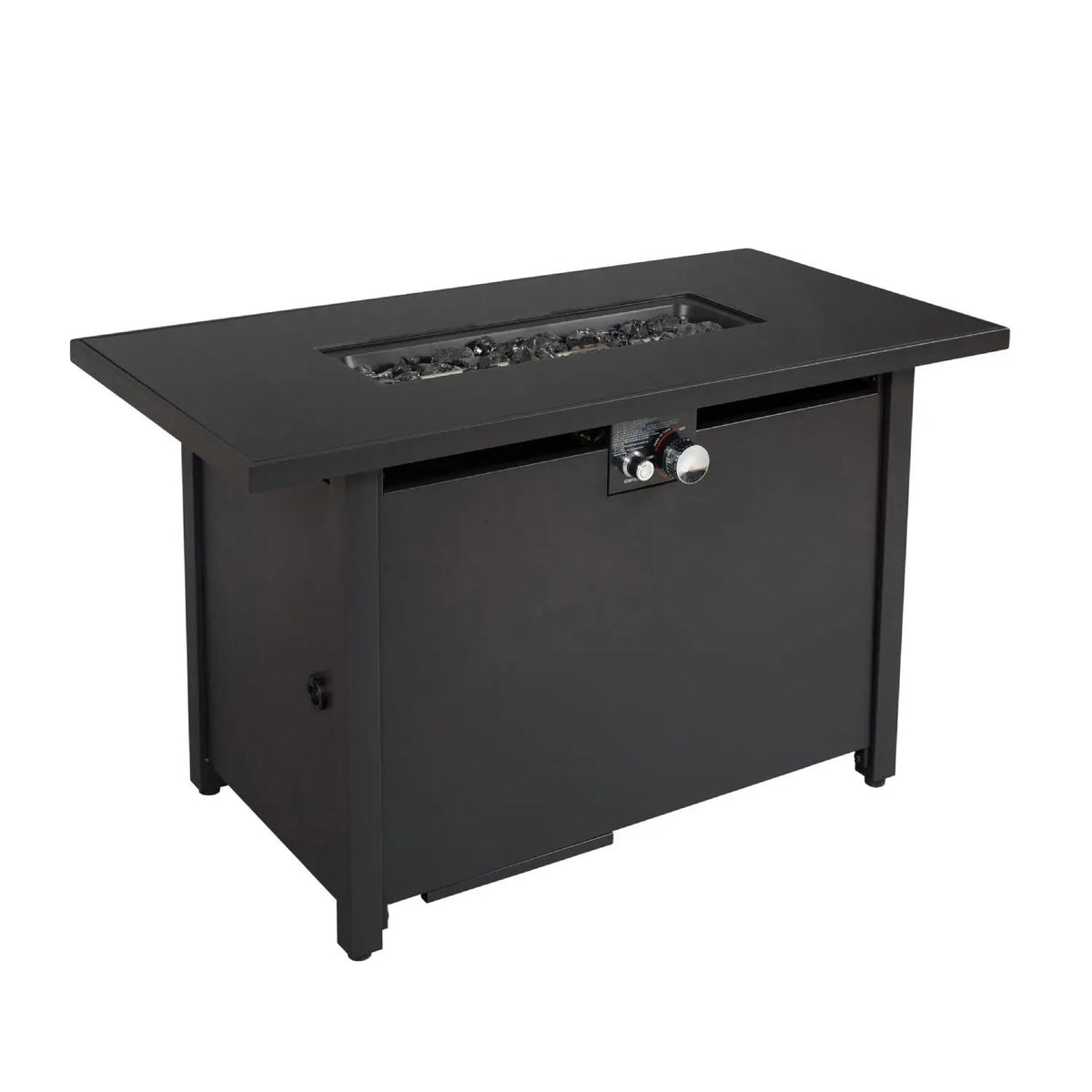 Black Fire Pit Table | 50000 BTU | Steel Construction | Propane Or Natural Gas