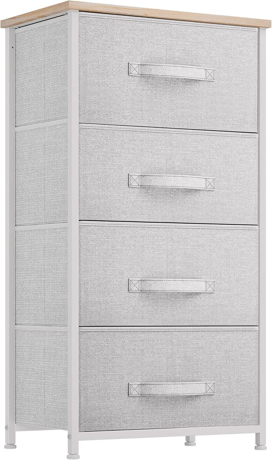 4 Drawer Fabric Dresser Storage Tower With Steel Frame from PriceLows™