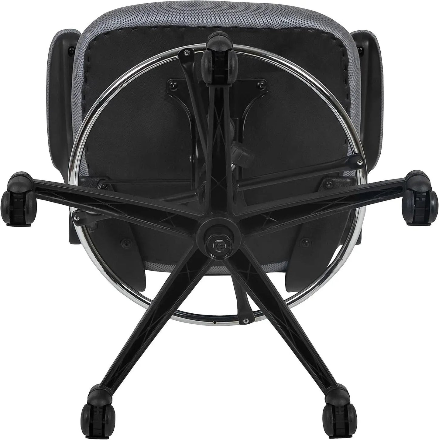 Kelista Mid Back Swivel Office Chair With Height Adjustable Dark Gray Mesh from PriceLows™