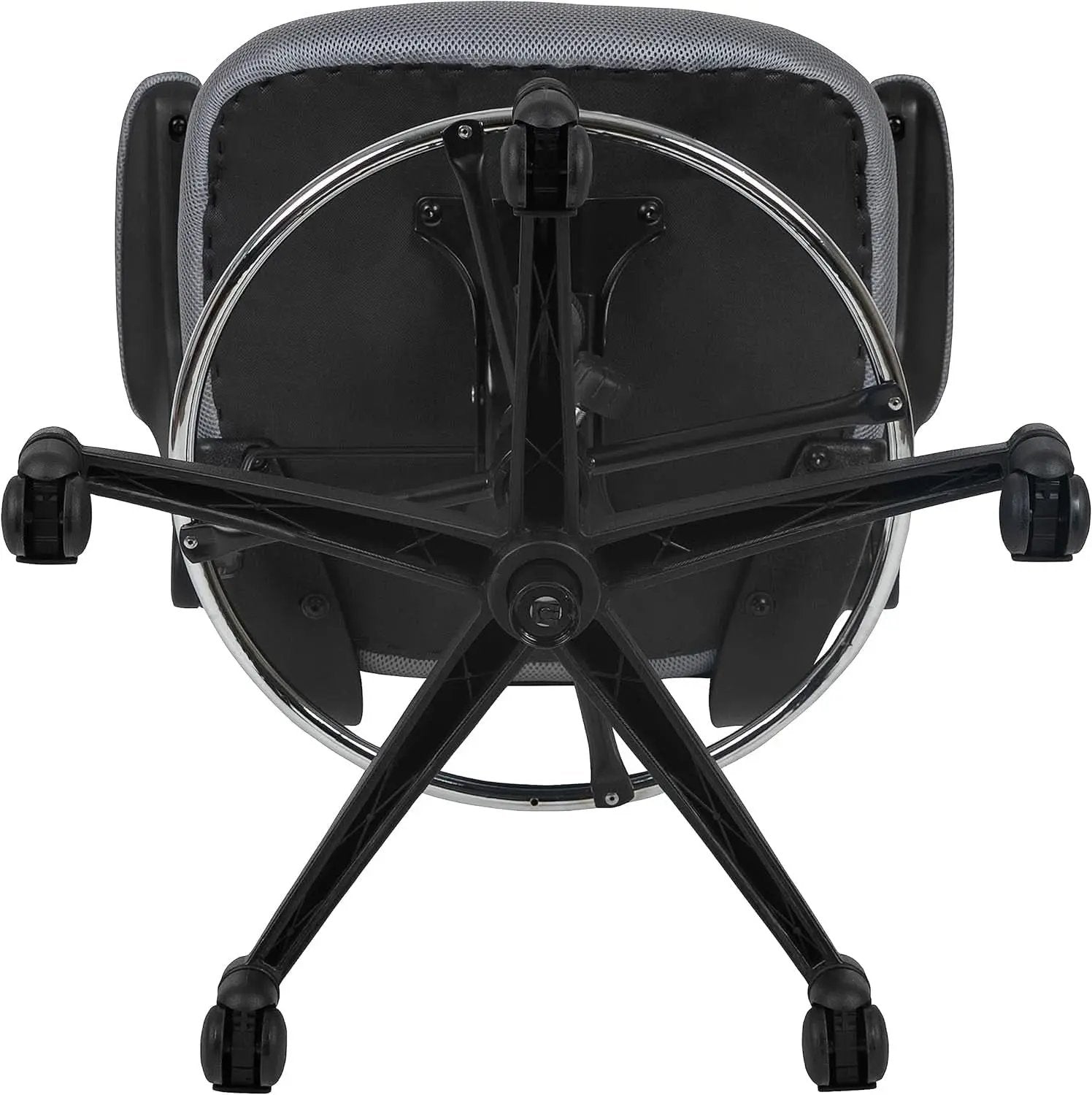 Kelista Mid Back Swivel Office Chair With Height Adjustable Dark Gray Mesh from PriceLows™
