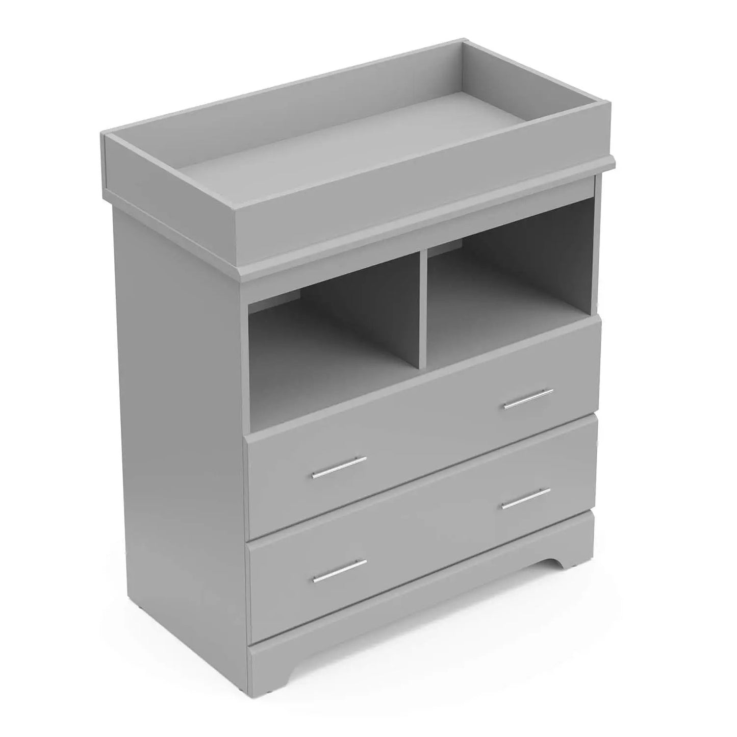 Brookside 2-Drawer Changing Table Dresser Pebble Gray from PriceLows™