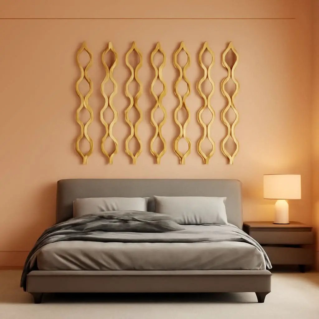 Teardrop Mirror Wall Decor Set Of 5 In Gold For Living Room from PriceLows™