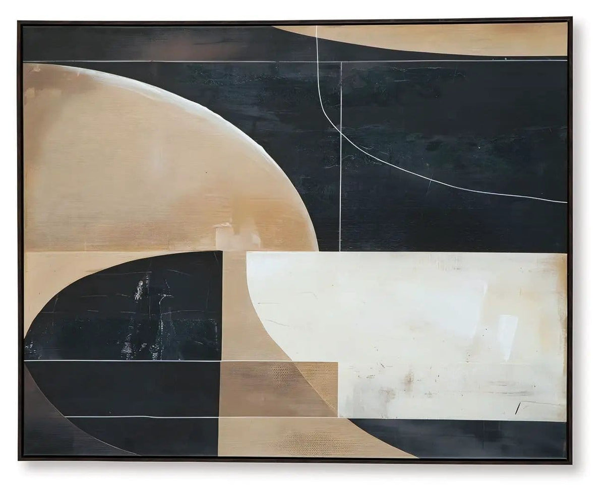 Ewanford Wall Art | 40 x 1.38 x 49.63 in | Home Furniture | Black / Brown / Tan