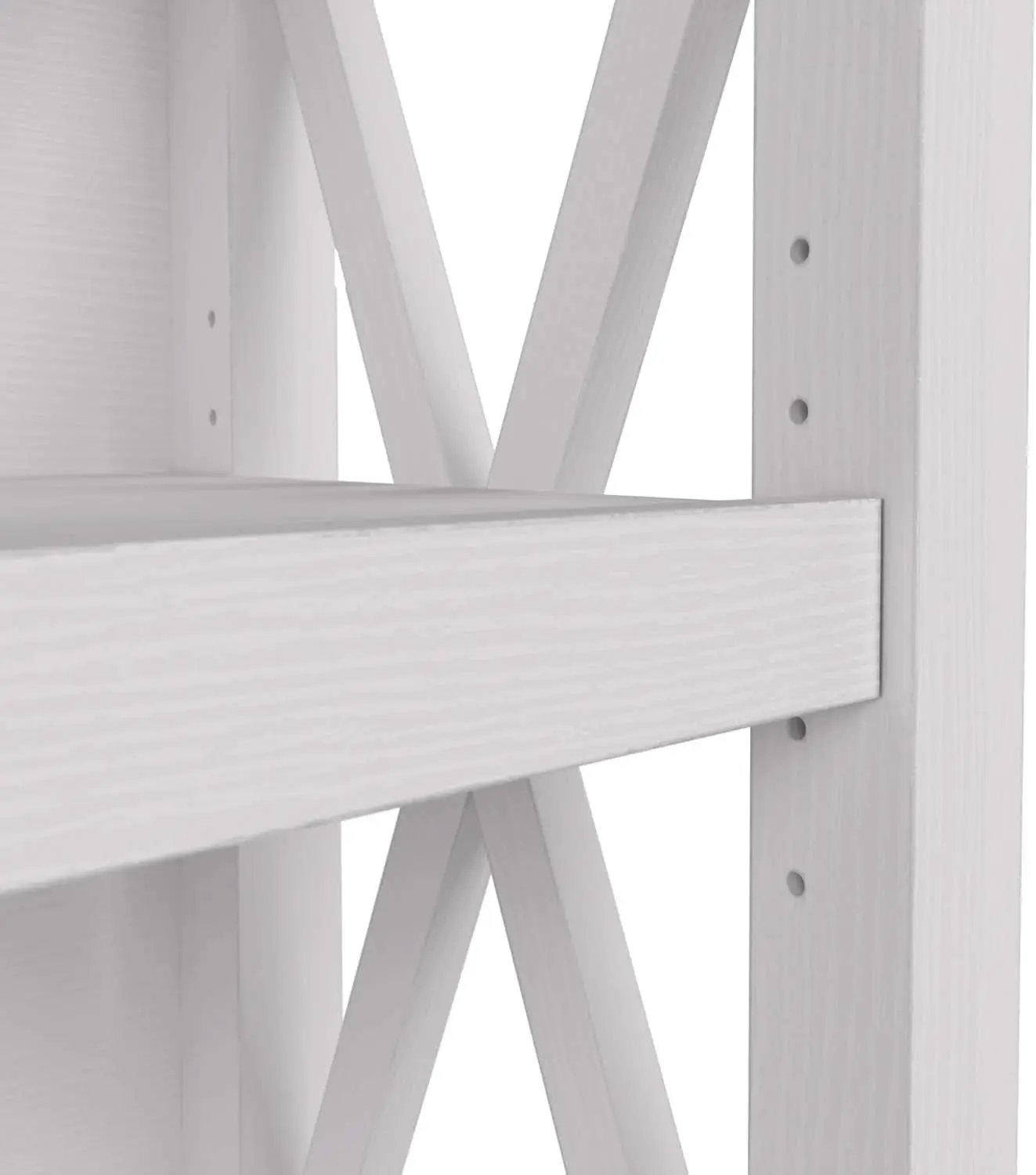 Tall 5 Shelf Bookcase In Pure White Oak Modern Farmhouse from PriceLows™