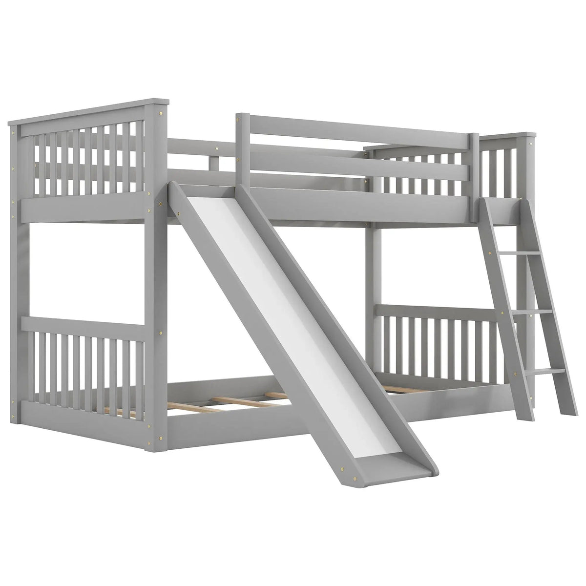 Bunk Bed | Convertible Slide And Ladder | Solid Pine Wood | Easy Access Design