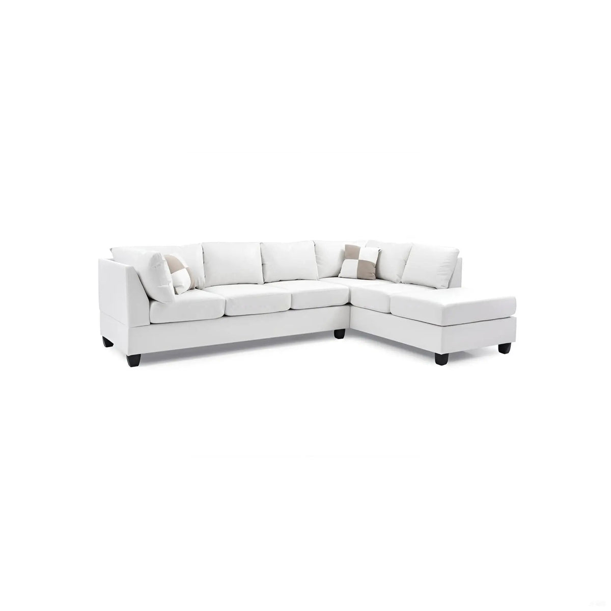 Malone Comfort Sectional | Pocketed Coil And Foam Seating | Removable Backs | 111 Inch Length