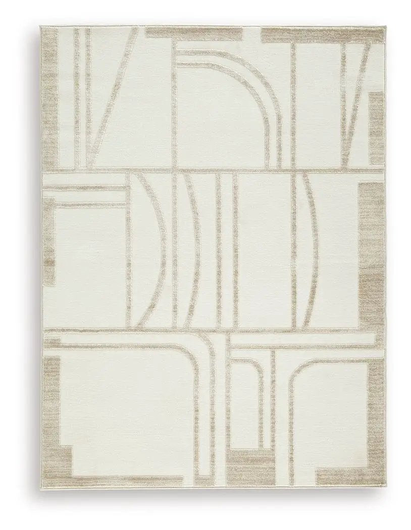 Farongrove Area Rug | 95 x 122 Inch | Geometric Pattern | Contemporary Style