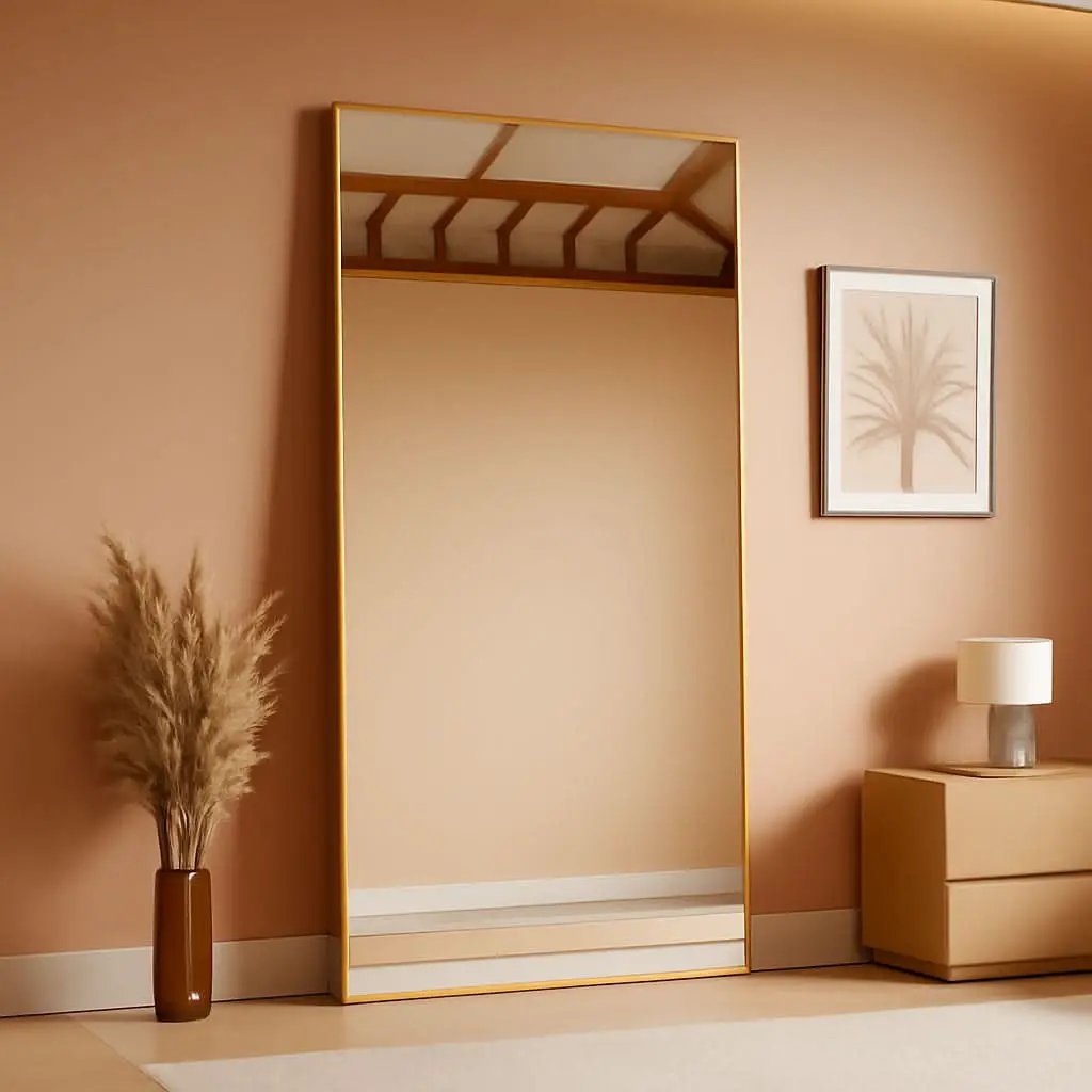 Gold Floor Mirror 21x57 Inch Full Length With Stand from PriceLows™