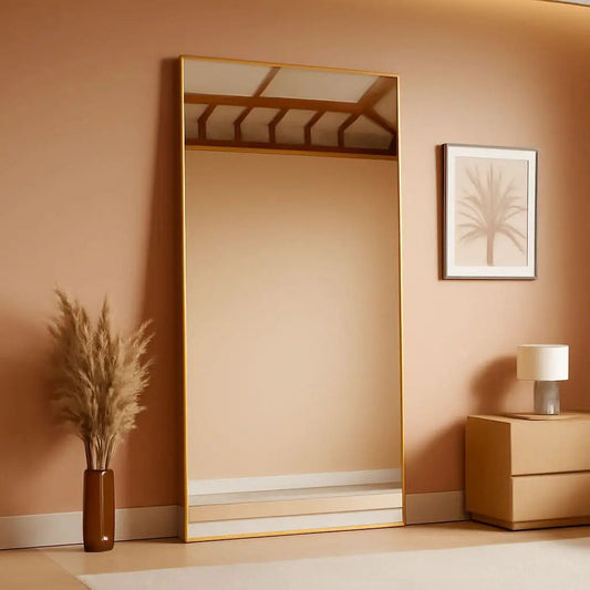 Gold Floor Mirror 21x57 Inch Full Length With Stand from PriceLows™