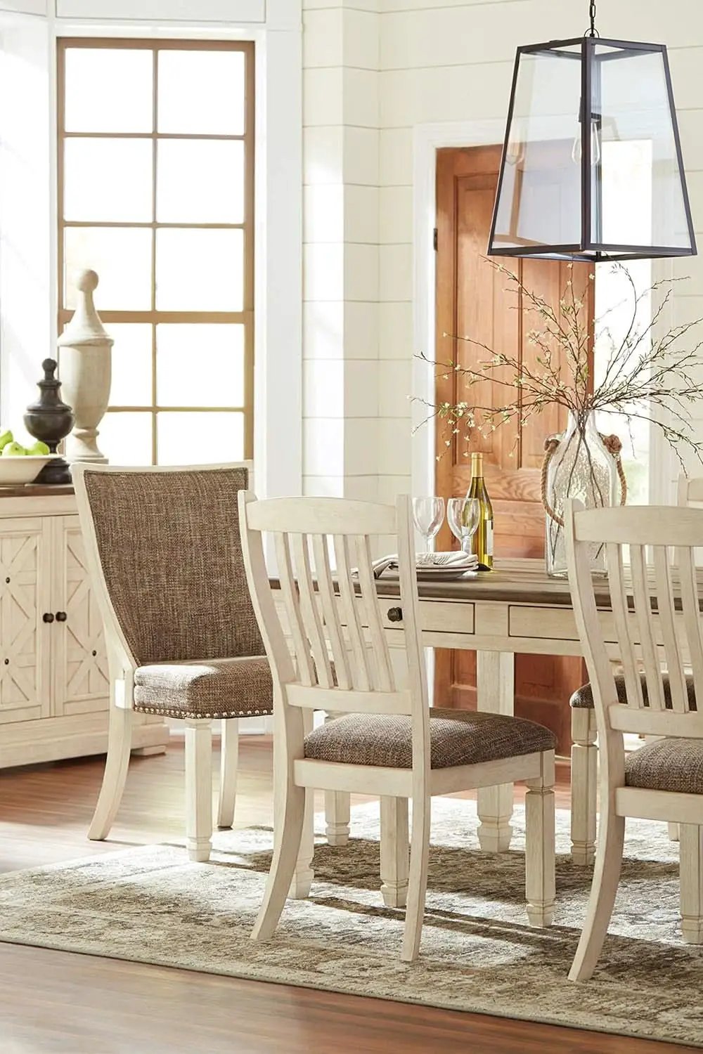Bolanburg Farmhouse Dining Table Drawers Whitewash Seats 6 from PriceLows™