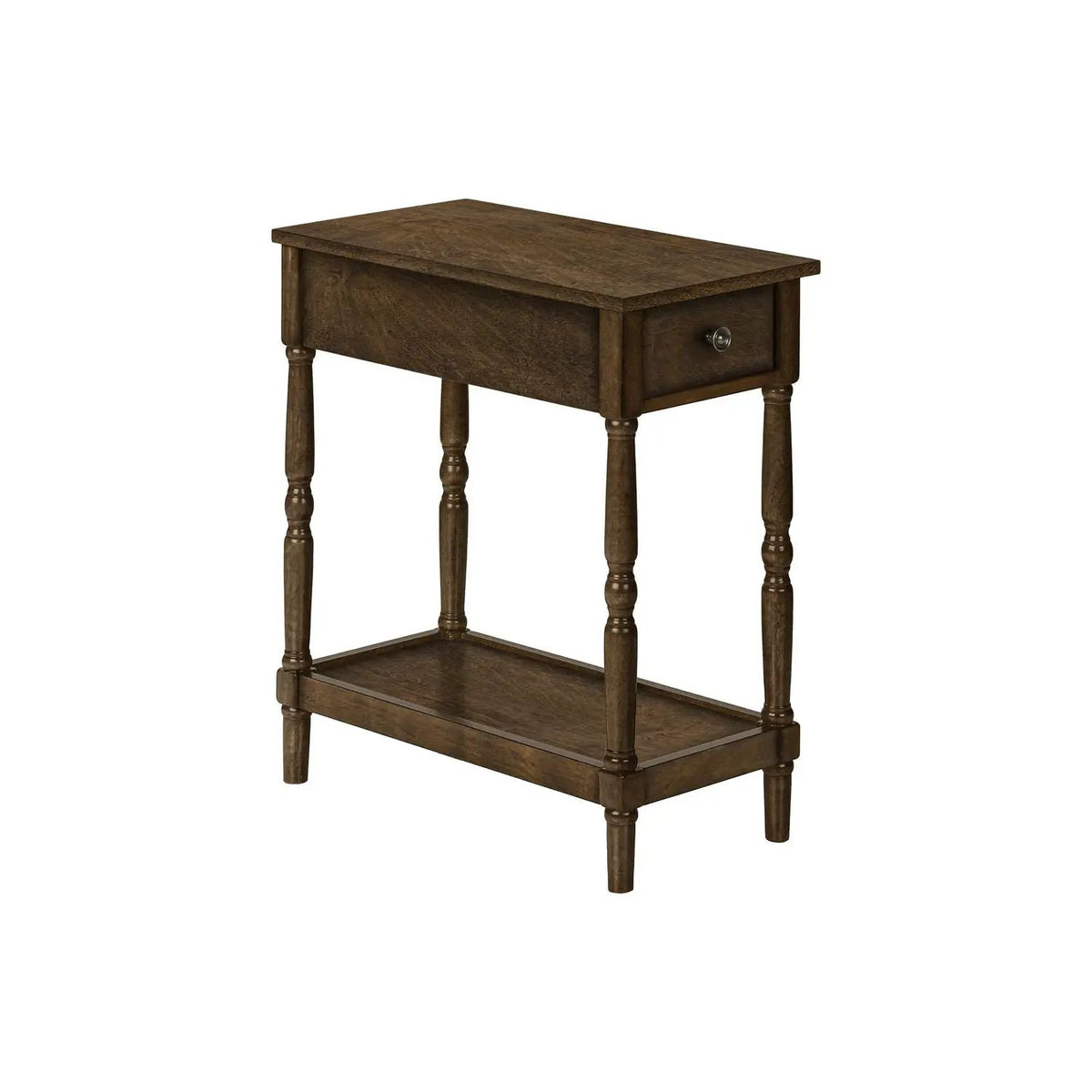 Accent End Table | 2 Tier | Storage Drawer | Compact
