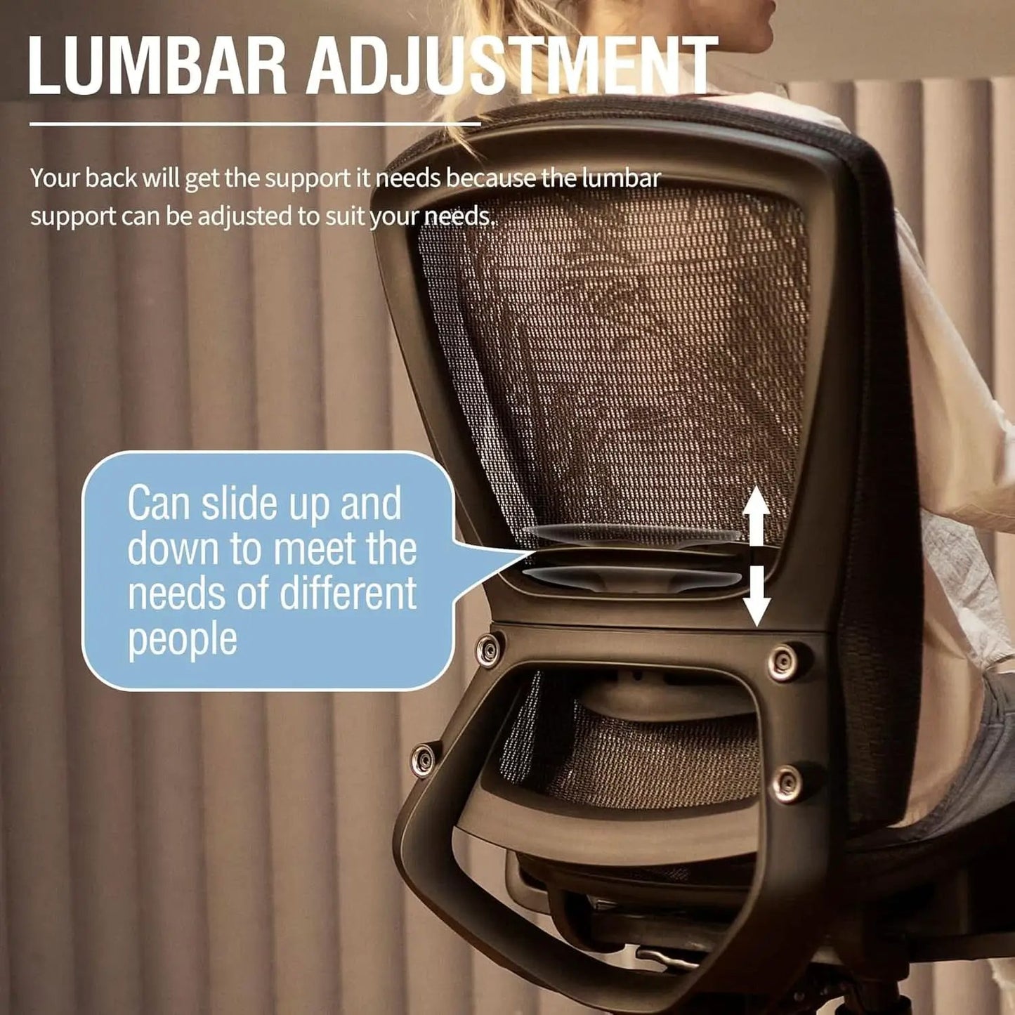 Ergonomic Mesh Office Chair With Adjustable Lumbar Support from PriceLows™