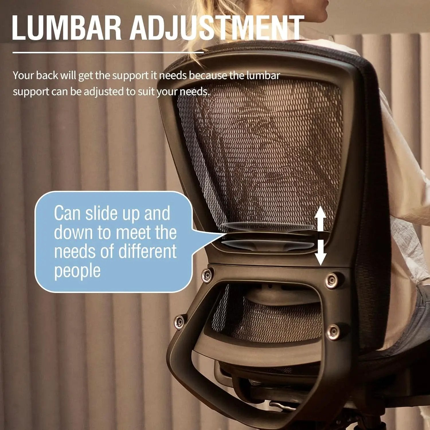 Ergonomic Mesh Office Chair With Adjustable Lumbar Support from PriceLows™