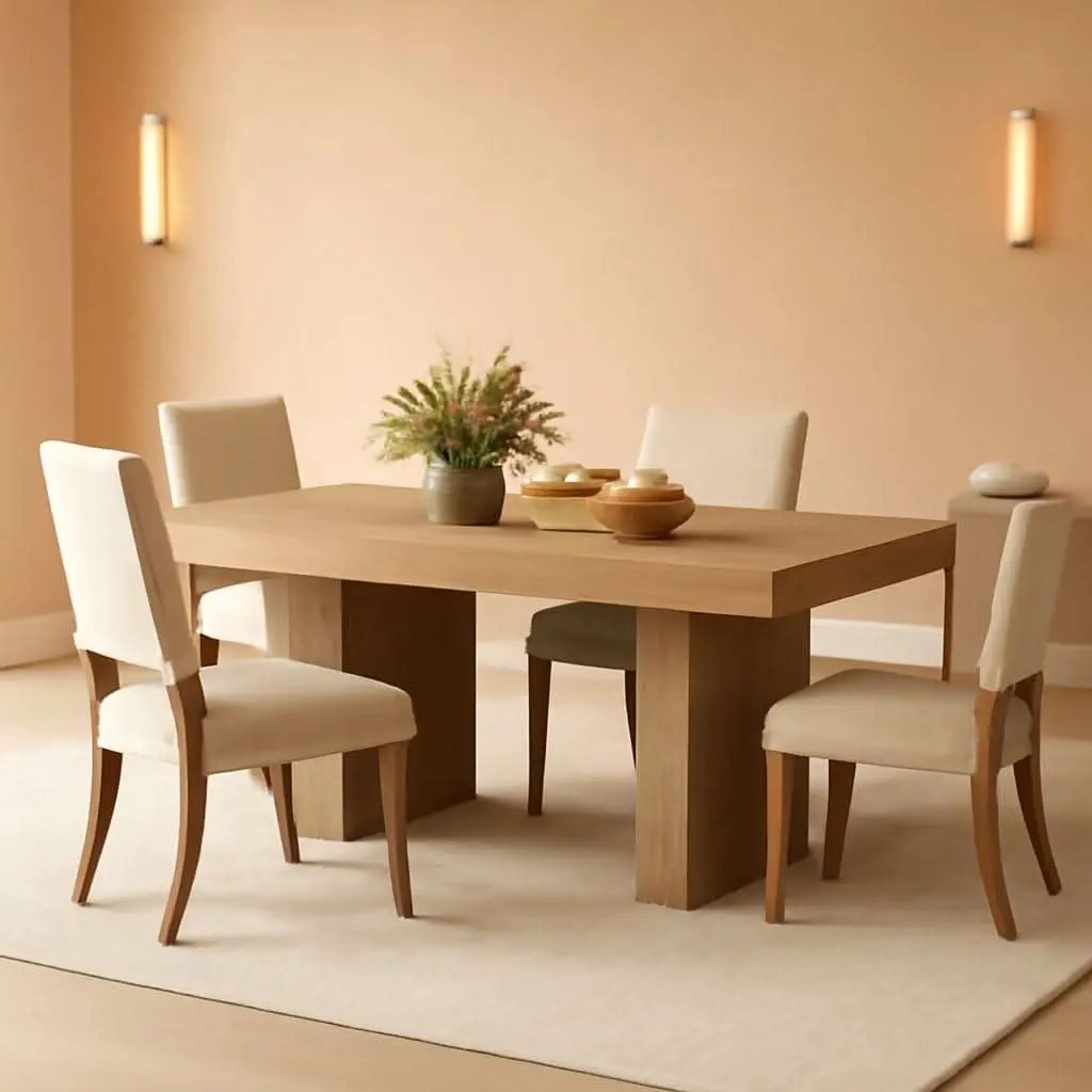 55 Inch Yellow Dining Table For Kitchen And Dining from PriceLows™
