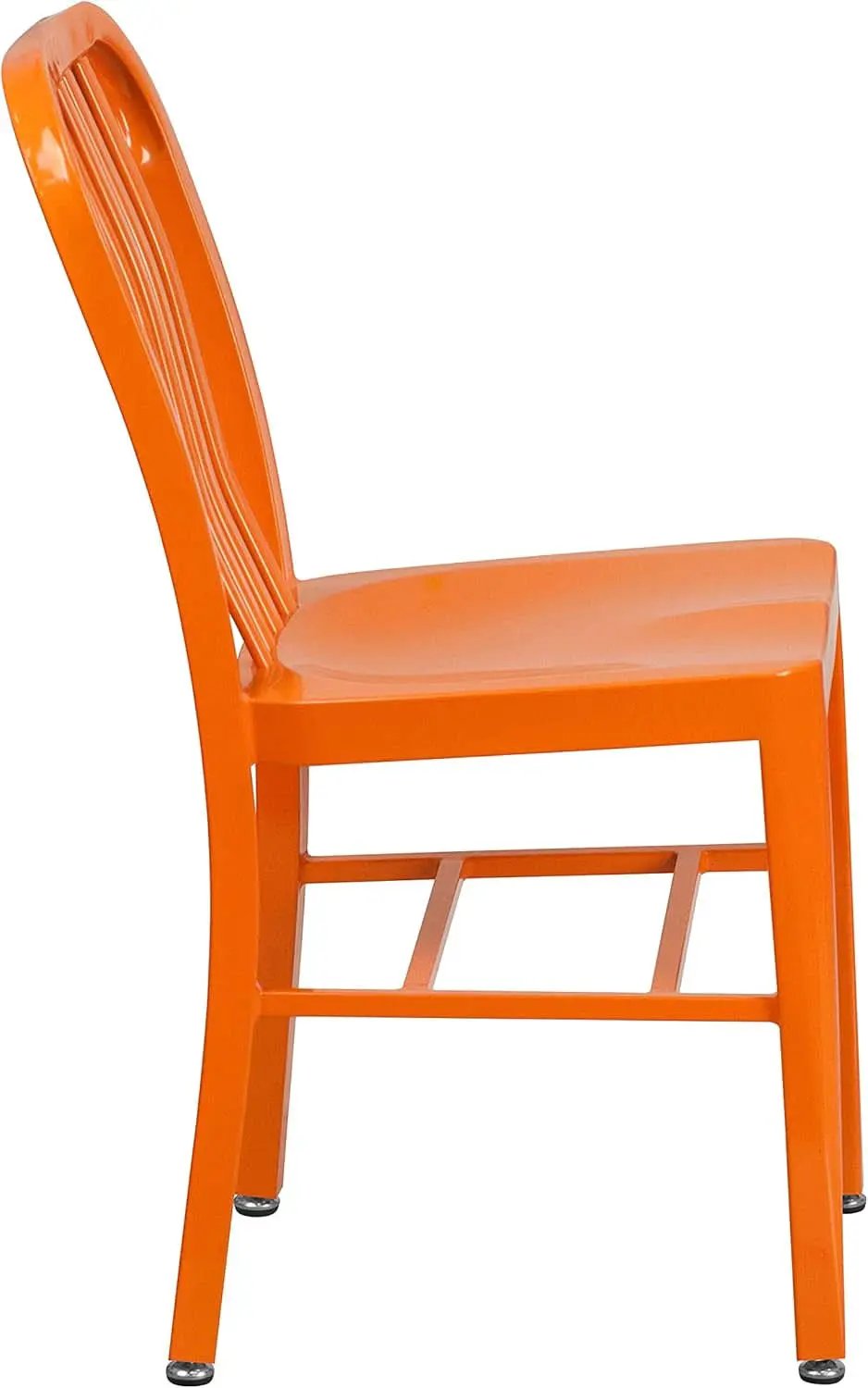 Orange Metal Indoor Outdoor Chair 2 Pack Commercial Grade from PriceLows™