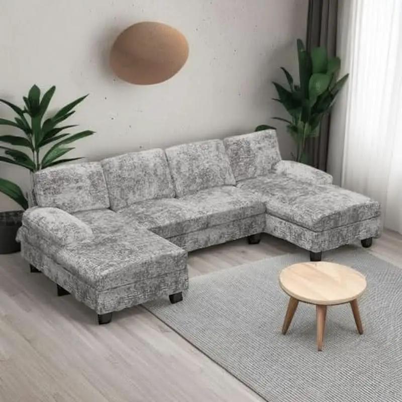 2 Piece Fabric Sectional Sofa With Reversible Chaise from PriceLows™
