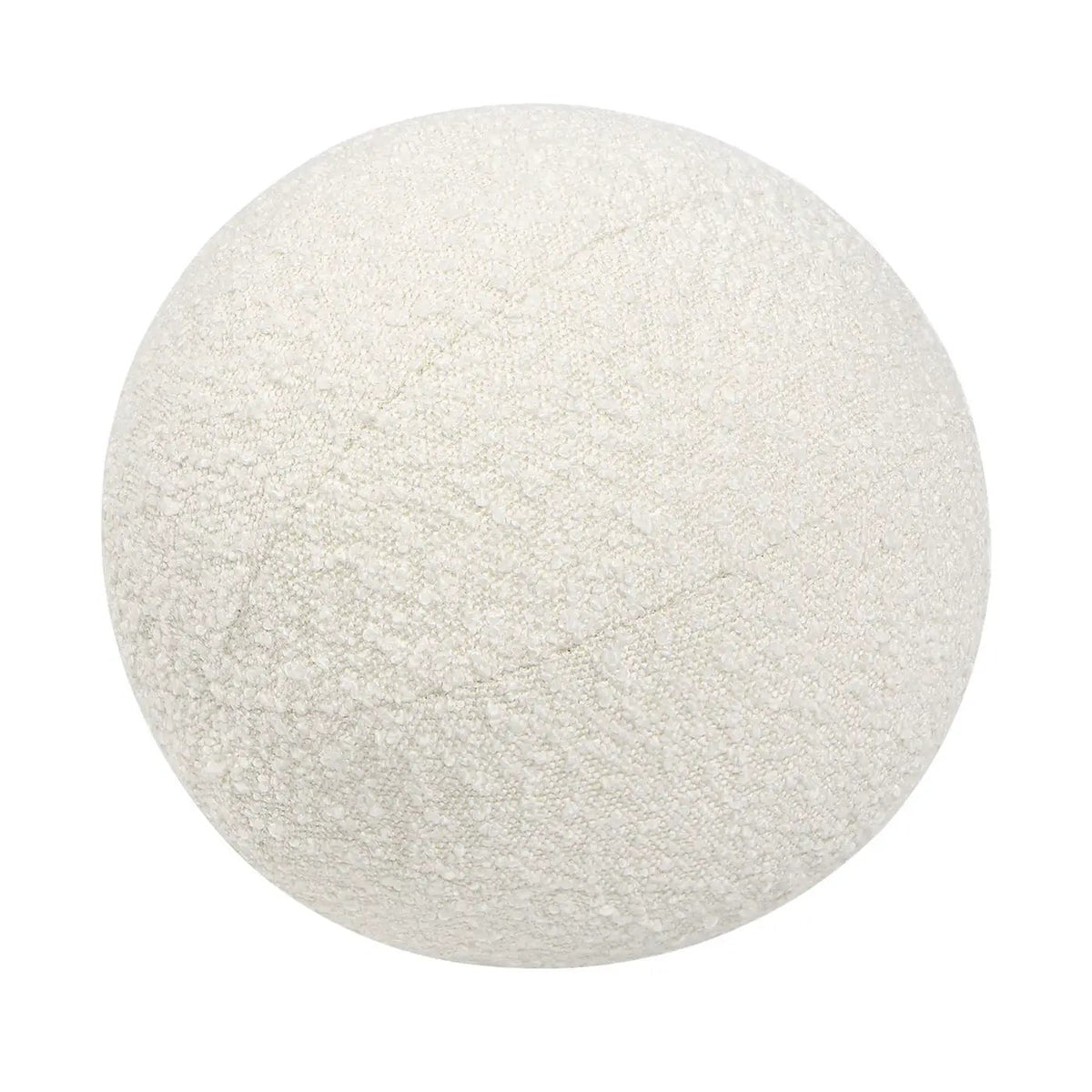 Luna Round Ball Throw Pillow | Faux Sheepskin Cover | 12 Inch Diameter | Durable Foam Insert