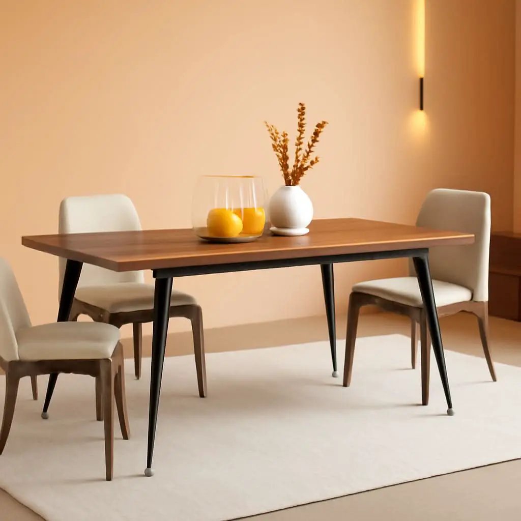 70.9 Inch Dining Table For 6 To 8 With Metal Legs Rustic from PriceLows™